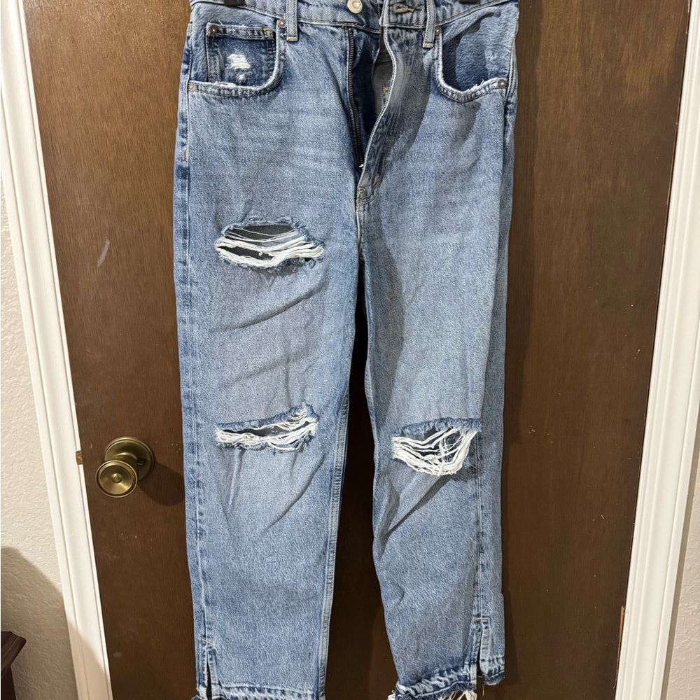 Distressed Blue Jeans for women